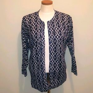 Merona Navy White Button Down Cardigan Sweater XL